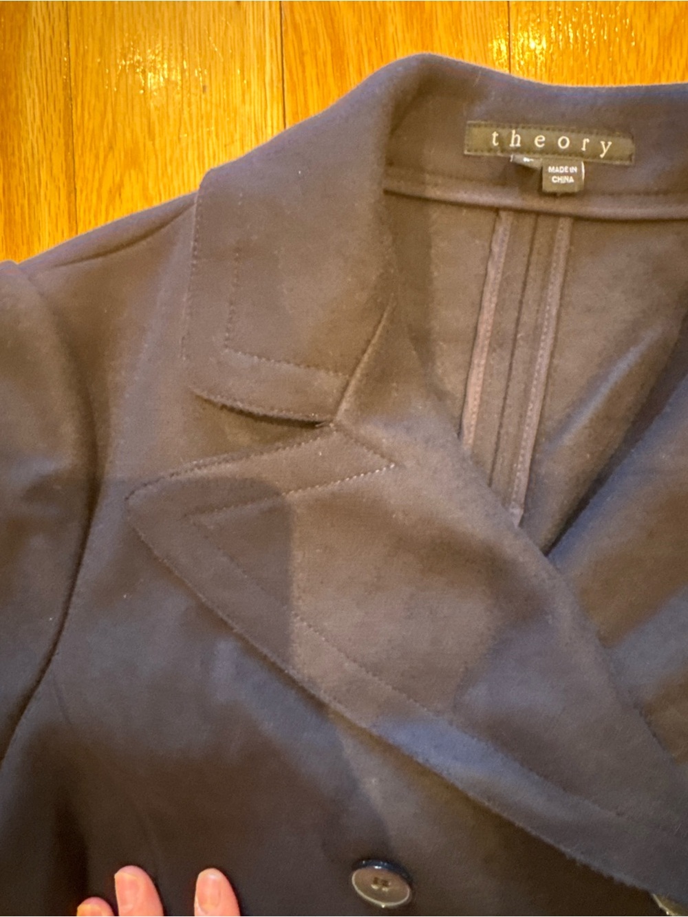 theory cashmere wool light weight peacoat - Picture 6 of 8